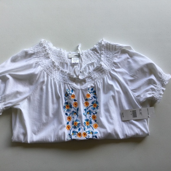 REBECCA MALONE Embroidered Top Size Small - Picture 8 of 8